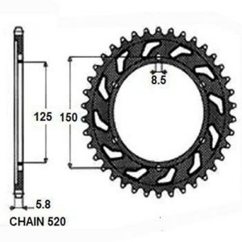 Звезда ведомая Sunstar 1-3547-45