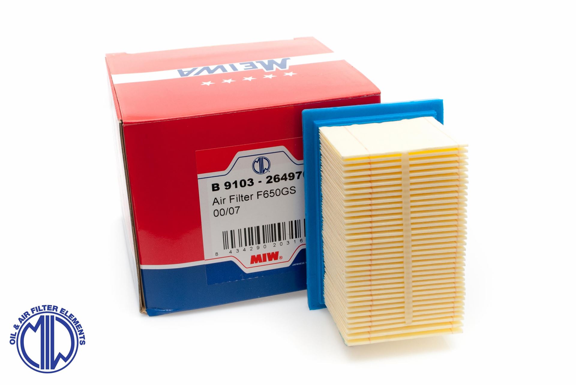 MIW Воздушный фильтр BMW F 650 GS 00-07, Dakar 01-07, G 650GS 09-16 HFA7601