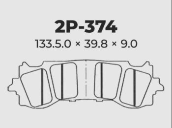 Nissin Тормозные колодки 2P-374ST KH717 GL 1800 18-