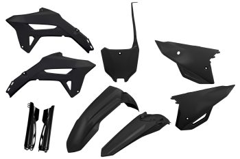 UFO Комплект пластика с защитой перьев Honda CRF 250R 22-24, CRF 450R 21-24 Черный HOKIT125F001