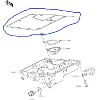 GASKET,OIL PAN / Прокладка поддона ДВС, 110610167, 11061-0167, 11061 0167, KAWASAKI 11061-0167