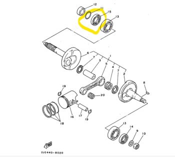Yamaha 93103-32807-00 — оригинальный сальник (Oil Seal)