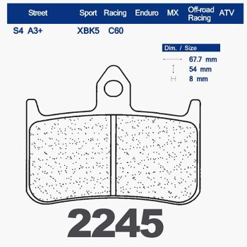 Тормозные колодки CLbrakes 2245A3 FA187