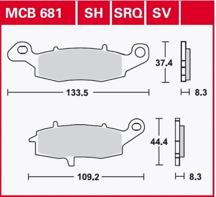 Тормозные колодки TRW MCB681SV FA231