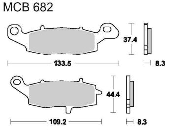 Тормозные колодки TRW MCB682SRQ FA229