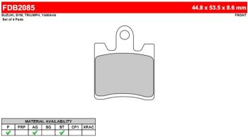Тормозные колодки Ferodo FDB2085P FA423