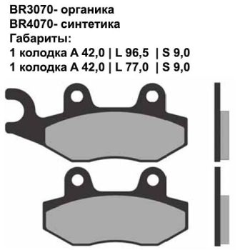 Тормозные колодки Brenta BR4070 FA228