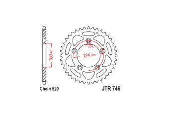 Звезда JT JTR746.39 Ducati Scrambler 1100 ’18-’20 JTR746.39