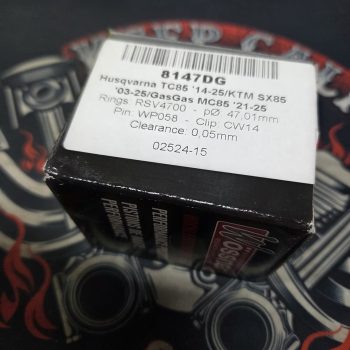 Поршень Wossner 8147DG KTM SX 85 03-25, Husqvarna TC 85 14-25, Gas Gas MC 85 21-25 47,01mm 1 кольцо 8147DG