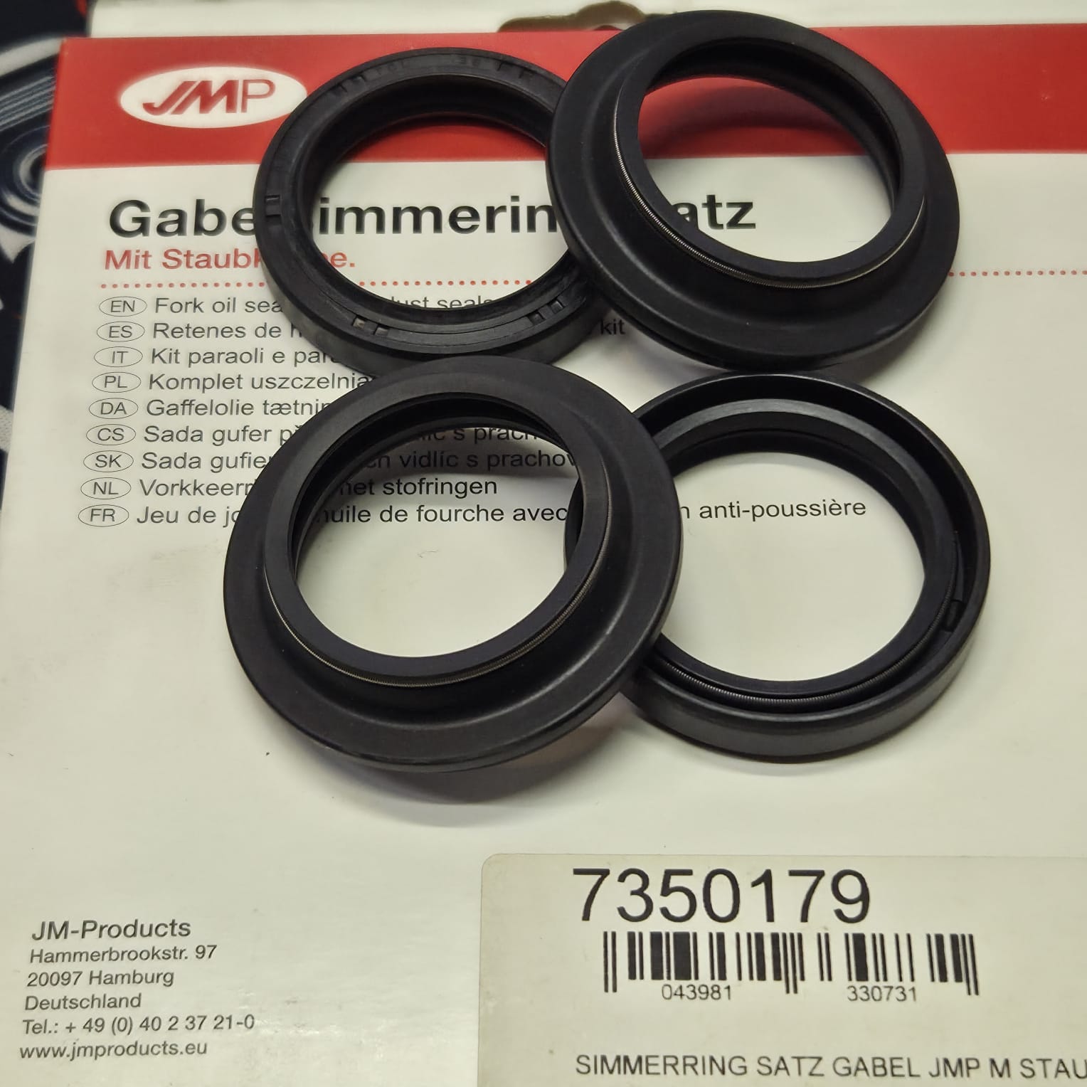 Пыльники, сальники вилки JMP 7350179 36*48*8/9,5