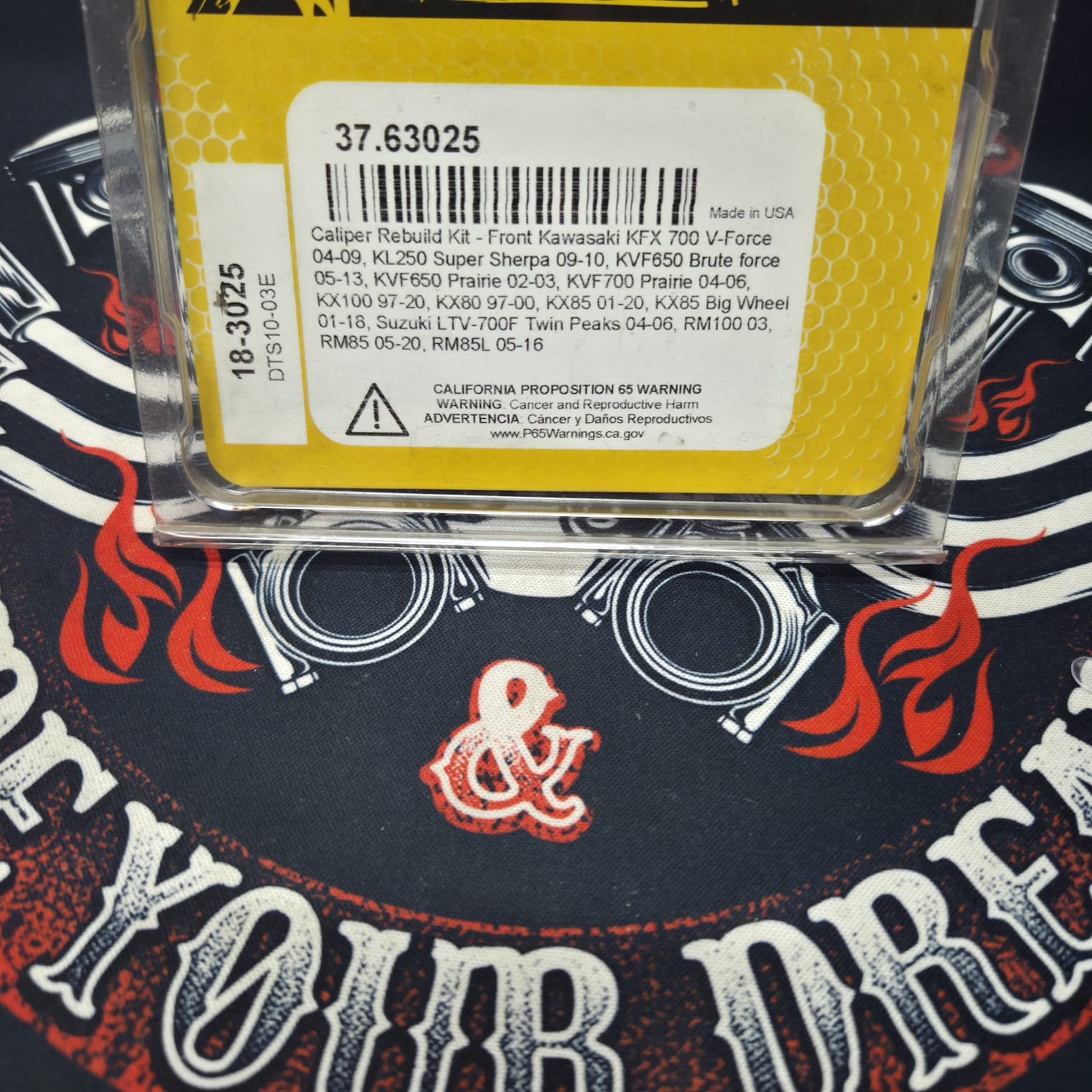 Ремкомплект переднего тормозного суппорта Prox 37.63025 Kawasaki KVF 650 Brute Froce 05-13, KX 85 01-19, Suzuki LTV 700 Twin Peaks 04-06, Suzuki RM 85 05-17 аналог AllBalls 18-3025