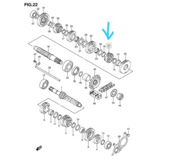 Шестерня 6-ой передачи Suzuki 24361-44H00-000 23T