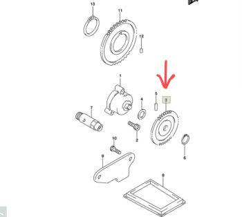 Шестерня маслонасоса Suzuki 16331-19F00-000