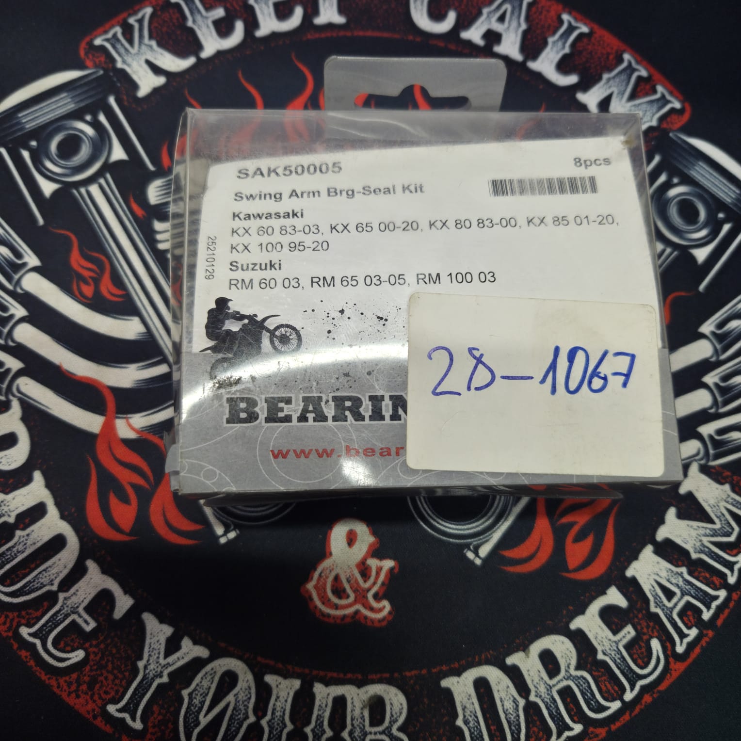 Ремкомплект оси маятника BWX SAK50005 Kawasaki KX 65/80/85 00-18 Аналог ProX 26.210067 AllBalls 28-1067