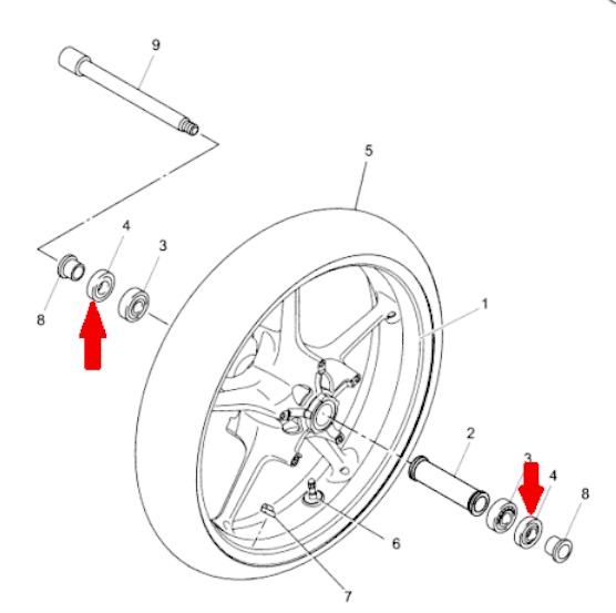 Пыльник колесный Yamaha 93106-28043-00 28x44x7mm