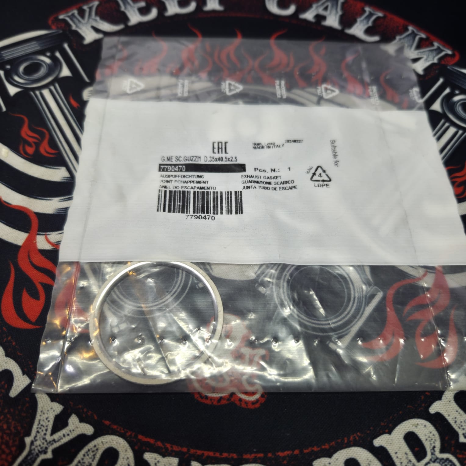 Прокладка глушителя Athena 7790470 35x40,5x2,5mm RM YZ CR 80/85