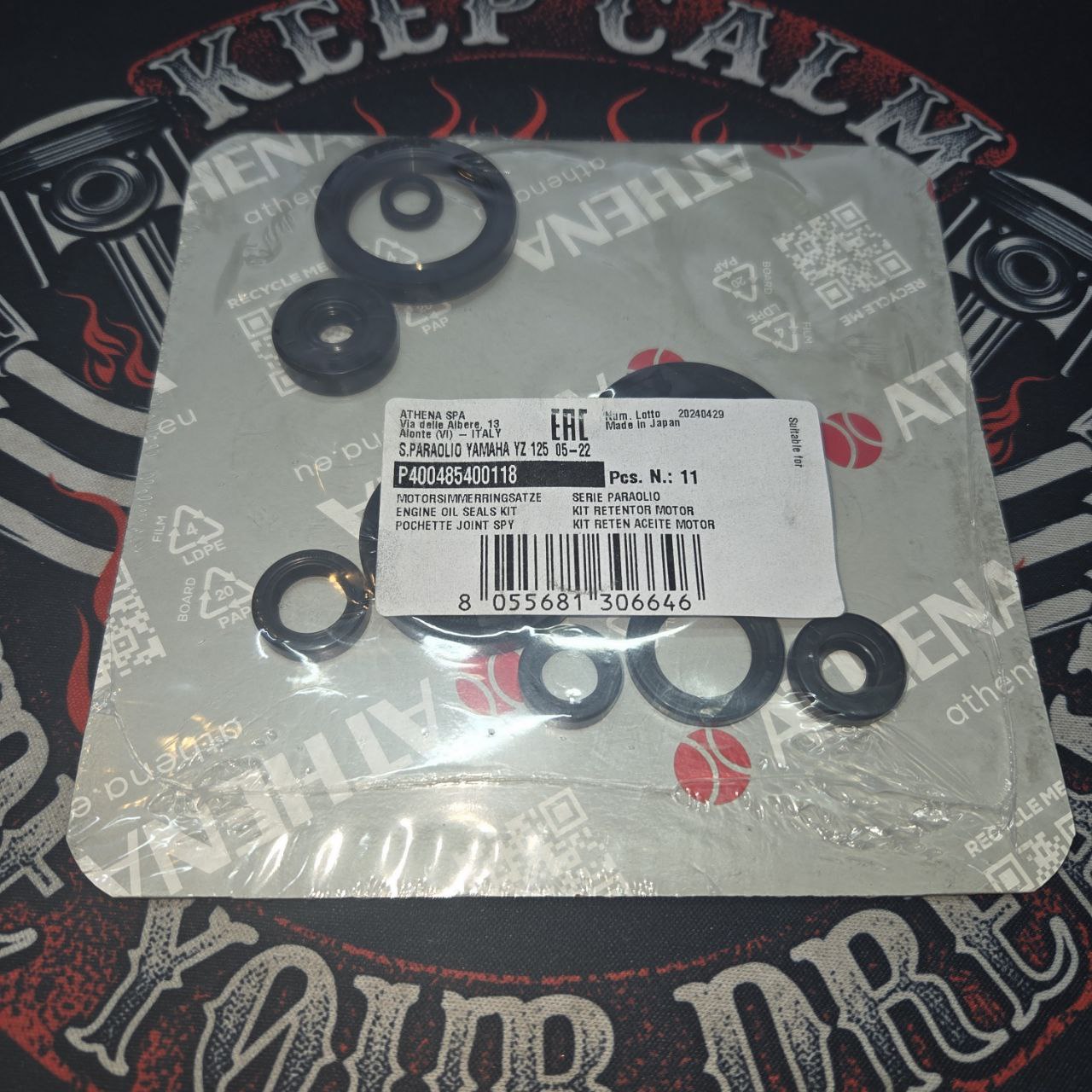 Комплект сальников ДВС Athena Yamaha YZ 125 05-21