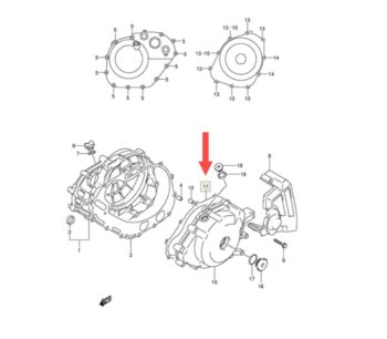 Прокладка крышки генератора Suzuki 11483-19F00-000 DL 650 V-Strom 04-24, SV 650 99-25, SVF 650 Gladius 09-25