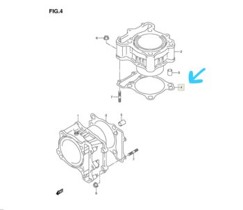 Прокладка ЦПГ Suzuki 11242-19F00-000 задняя