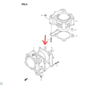 Прокладка ЦПГ Suzuki 11241-19F10-000 передняя