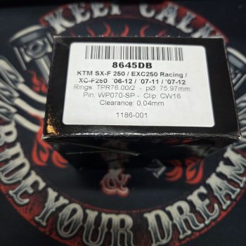 Поршень Wossner 8645DB KTM SXF 250 06-12, EXCF 250 07-13 (12.9:1=+0.1) 75.97mm