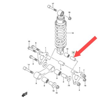 Втулка амортизатора Suzuki 62317-47H00-000 62317‑47H00‑000