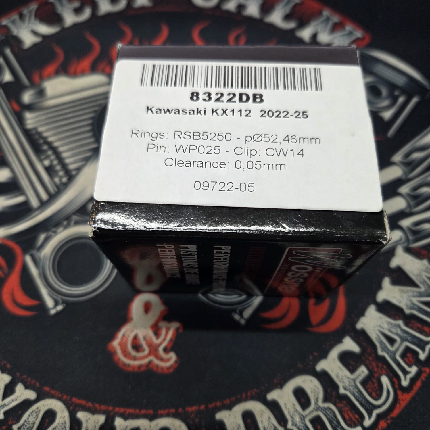 Поршень Wossner 8322DB Kawasaki KX 112 22-25 52.46mm