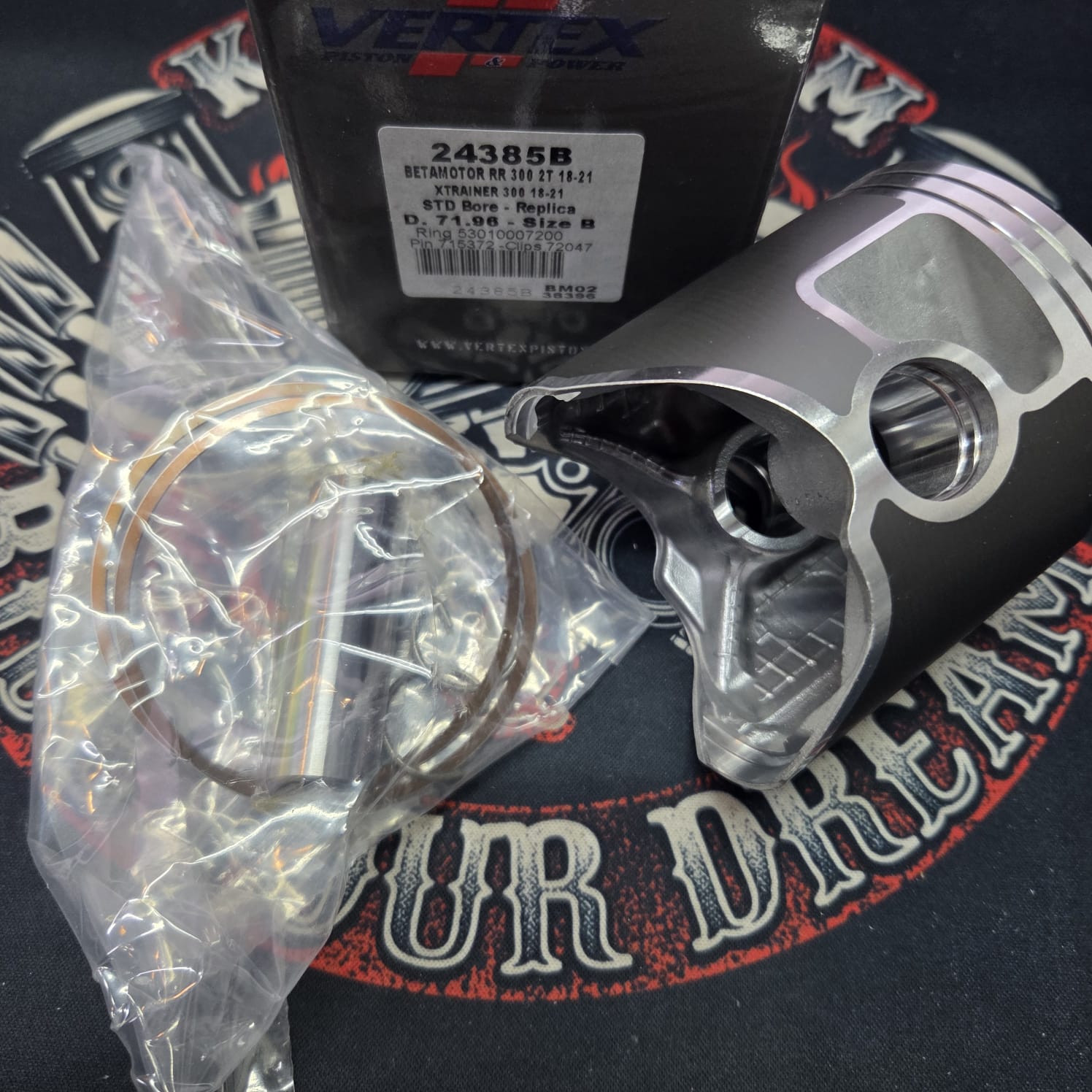 Поршень Vertex 24385B Beta (2T) 300 RR '18-21 71,96mm