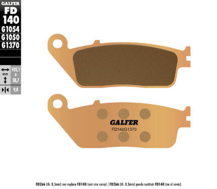 Тормозные колодки Galfer FD140G1370 FA196