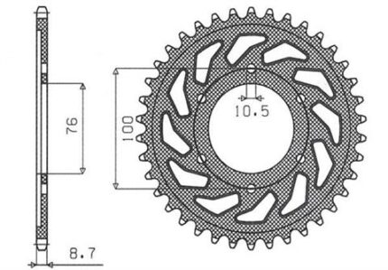Звезда Sunstar 5226-43 аналог JTR816.43