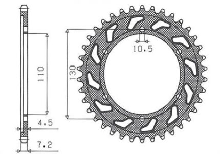 Звезда Sunstar 4474-46 аналог JTR1876.46