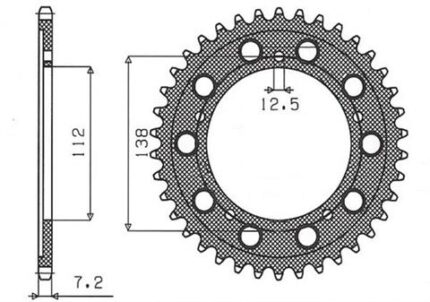 Звезда Sunstar 4483-41 аналог JTR1304.41