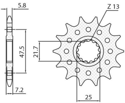 Звезда Sunstar 3A5.15 аналог JTF1536.15