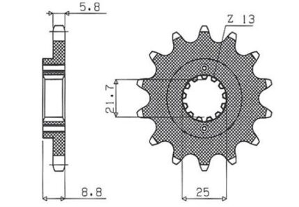 Звезда Sunstar 333.16 аналог JTF512.16