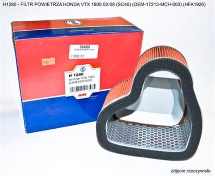 Воздушный фильтр MIW H1280 Honda VTX 1800 02-08 аналог 17213-MCH-000 HFA1926