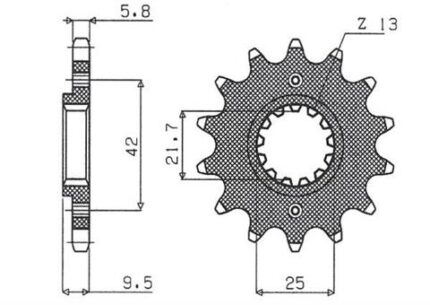 Звезда Sunstar 34114 JTF1539.14 JTF516.14