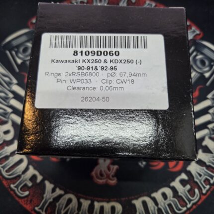 Поршень Wossner 8109D060 Kawasaki KX 250 90-91 KDX 250 91-94