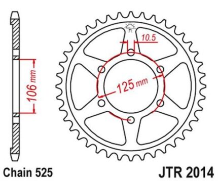 Звезда JT JTR2014.47ZBK Triumph 675 '06-'17
