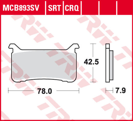 Тормозные колодки TRW MCB893SV FA700
