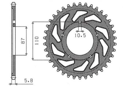 Звезда Sunstar 3383-39 аналог JTR823.39