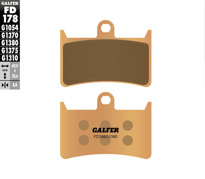 Тормозные колодки Galfer FD178G1380 FA252/FA380
