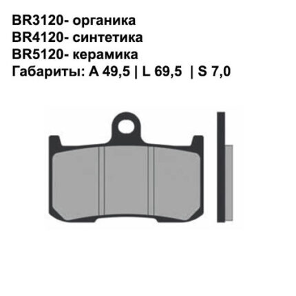 Тормозные колодки Brenta BR4120 FA347