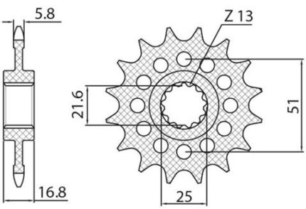 Звезда Sunstar 3D4.17 аналог JTF1373.17