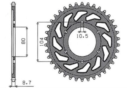 Звезда Sunstar 5353-44 аналог JTR488.44