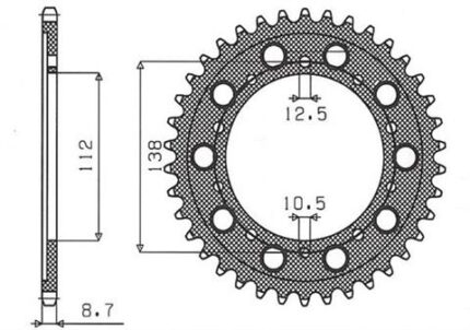 Звезда Sunstar 5485-44 аналог JTR1871.44 (JTR302.44)