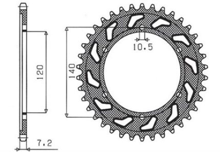 Звезда Sunstar 4523-46 аналог JTR498.46