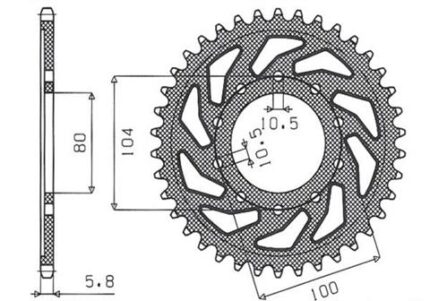Звезда Sunstar 3356-46 аналог JTR478.46