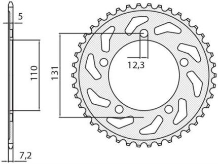 Звезда Sunstar 4467-44 аналог JTR7.44