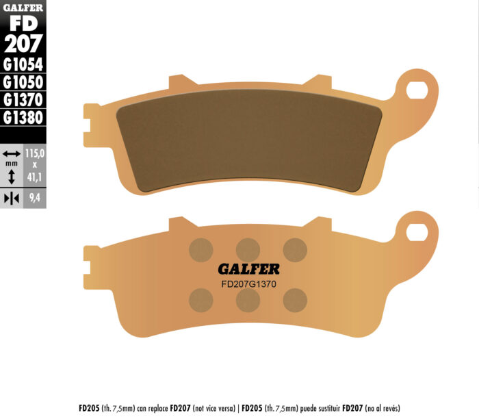 Тормозные колодки Galfer FD207G1370 FA281/FA261 GL 1800 зад