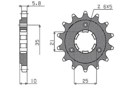 Звезда Sunstar 41215 аналог JTF1371.15
